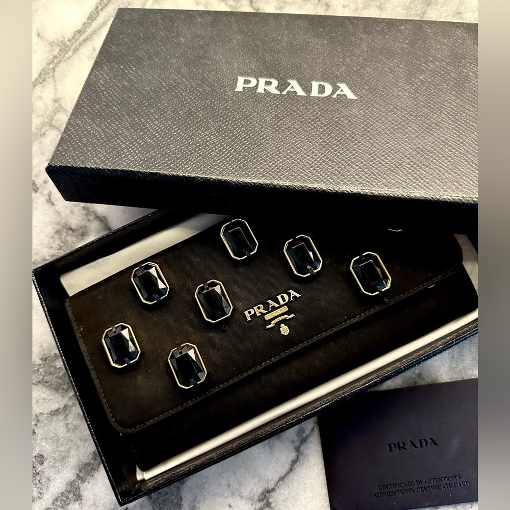 Prada Black Gemstone Wallet